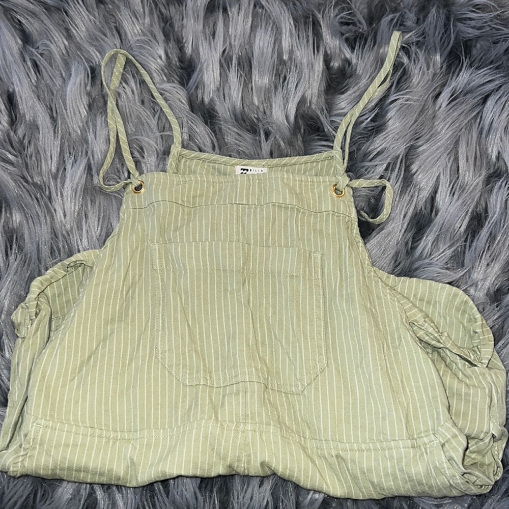 Green striped Billabong romper size large